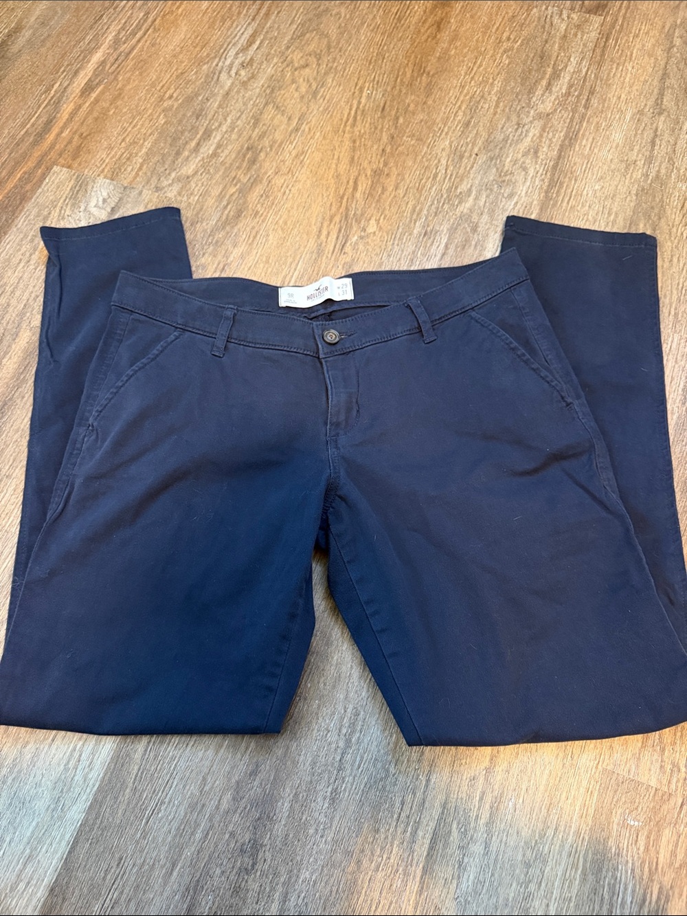 Hollister Straight-Leg Navy Chinos